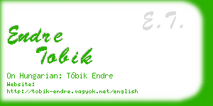 endre tobik business card