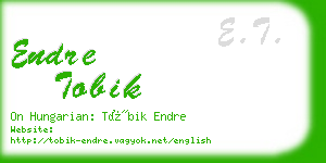 endre tobik business card